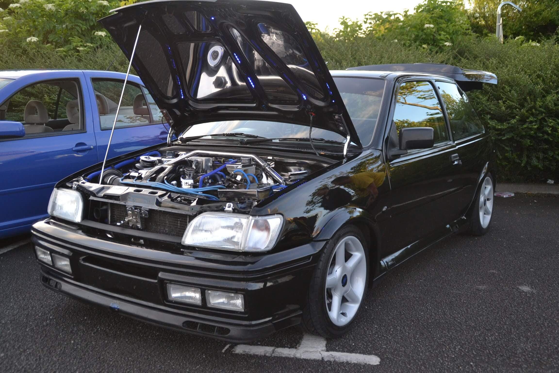 Black MK3 Ford Fiesta With Cosworth Engine