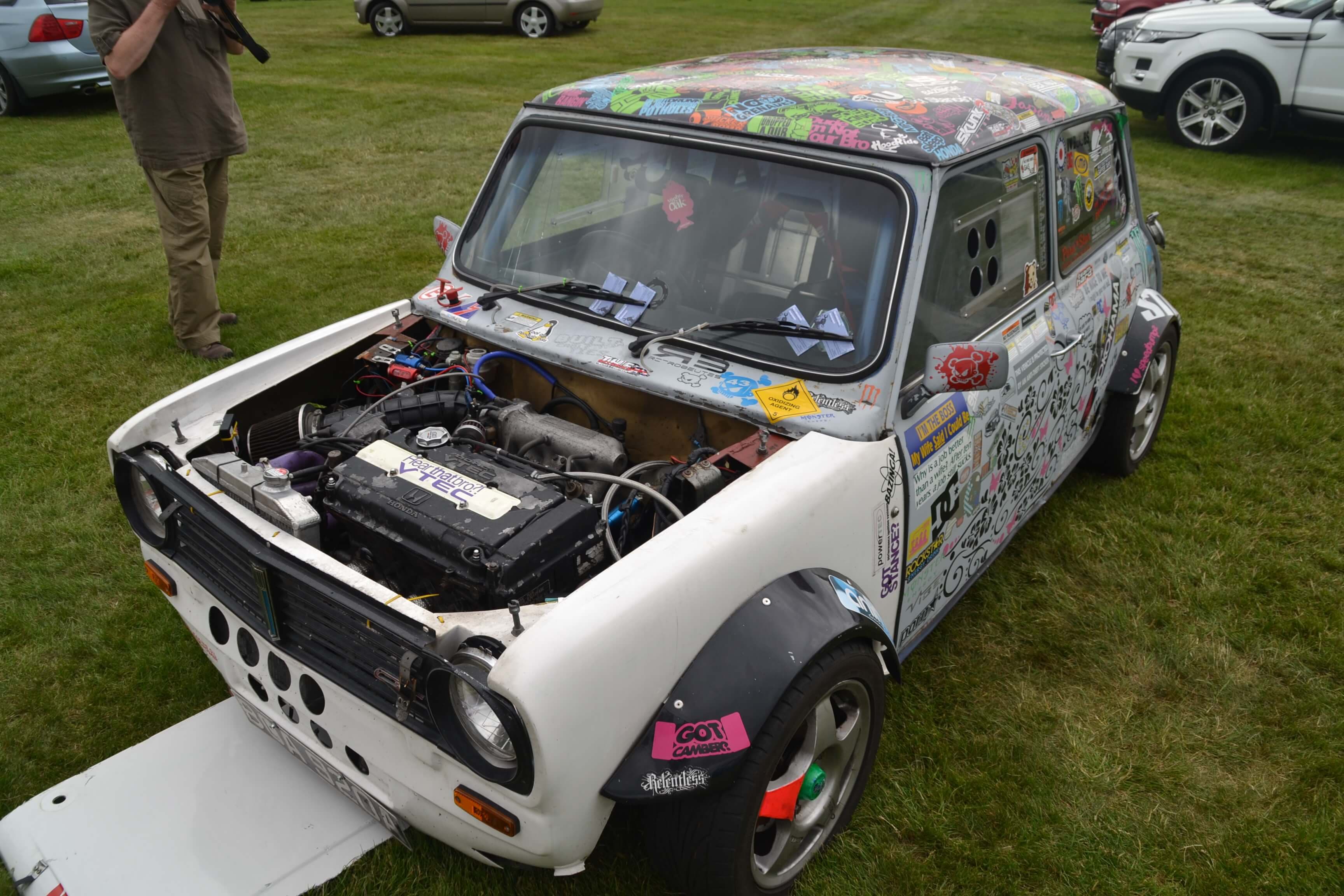 Sticker bombed Honda V-Tec Mini