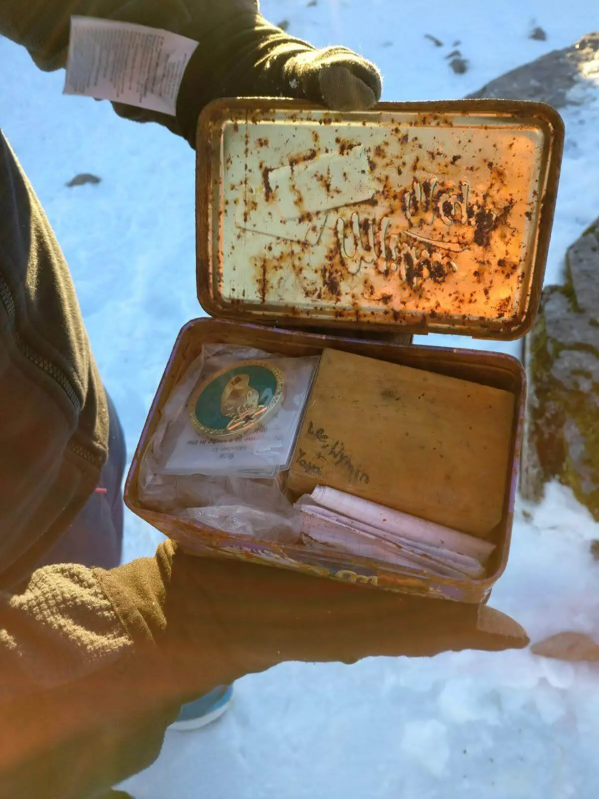 Geocache at the top!